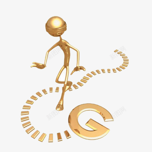 走金色石头路的金色人png免抠素材_88icon https://88icon.com 人物 石头路 金色 金色人