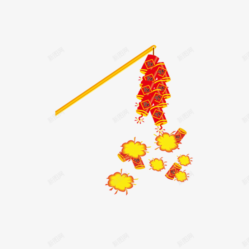 烟花鞭炮图png免抠素材_88icon https://88icon.com 喜庆 烟花 红色 过年 鞭炮
