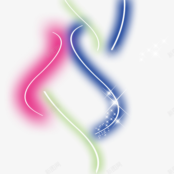 漂浮彩条png免抠素材_88icon https://88icon.com 彩带 彩条 粉色 蓝色
