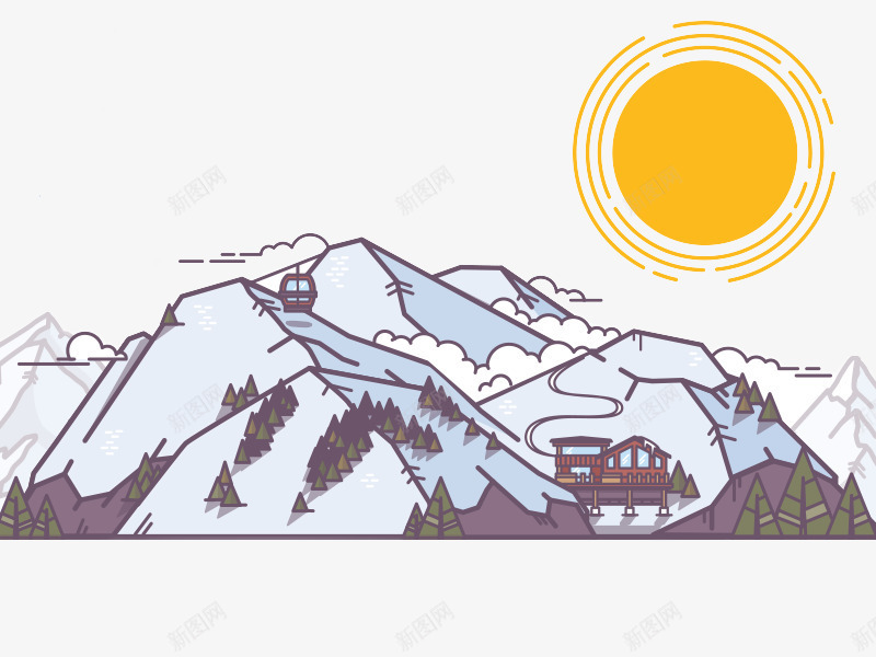 手绘卡通富士山png免抠素材_88icon https://88icon.com 卡通 太阳 富士山 手绘 手绘卡通富士山 日本 简笔画山 美丽的富士山