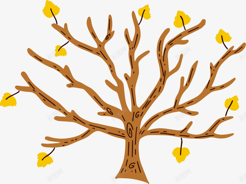 秋天落叶的枯木矢量图ai免抠素材_88icon https://88icon.com 中秋枯木 中秋节 枯木 矢量png 秋天枯木 落叶 矢量图