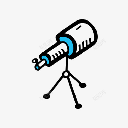 天空望远镜png免抠素材_88icon https://88icon.com 手绘 望远镜 架子 简图