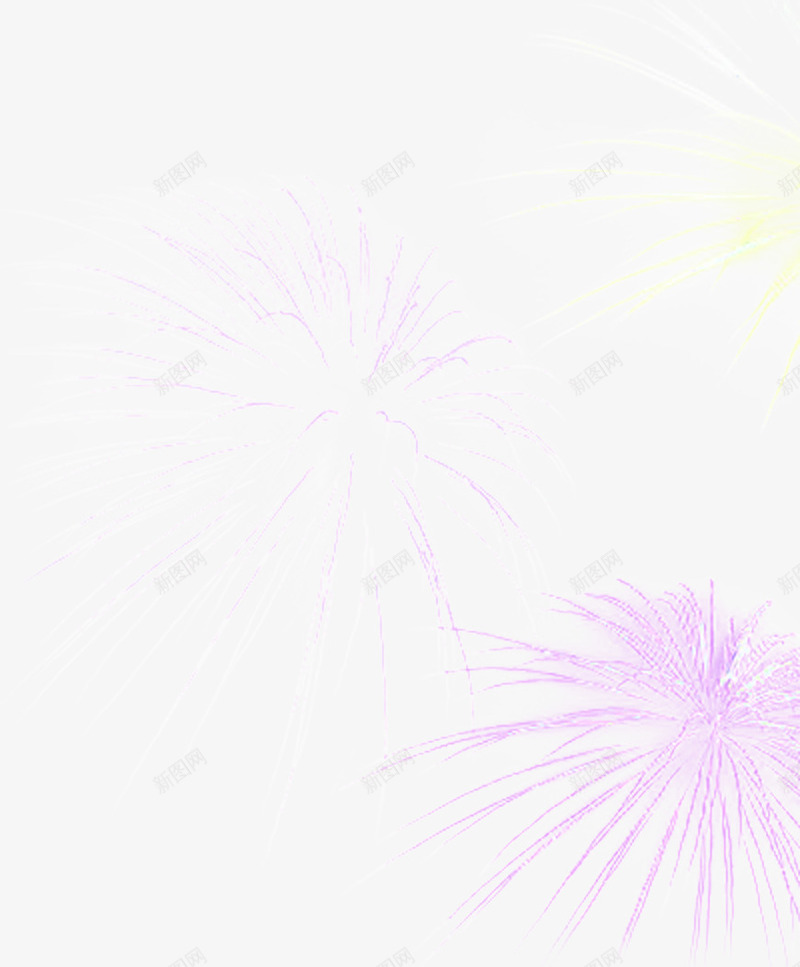 紫色黄色烟花光效png免抠素材_88icon https://88icon.com 烟花 紫色 黄色