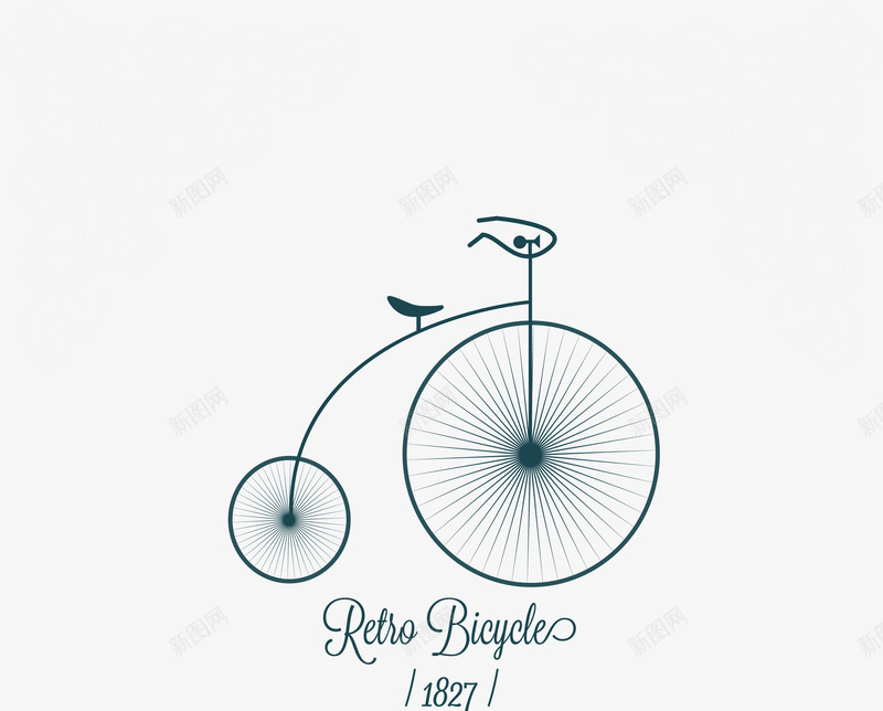 复古抽象自行车矢量图ai免抠素材_88icon https://88icon.com 创意自行车 抽象自行车 自行车 自行车矢量 矢量图