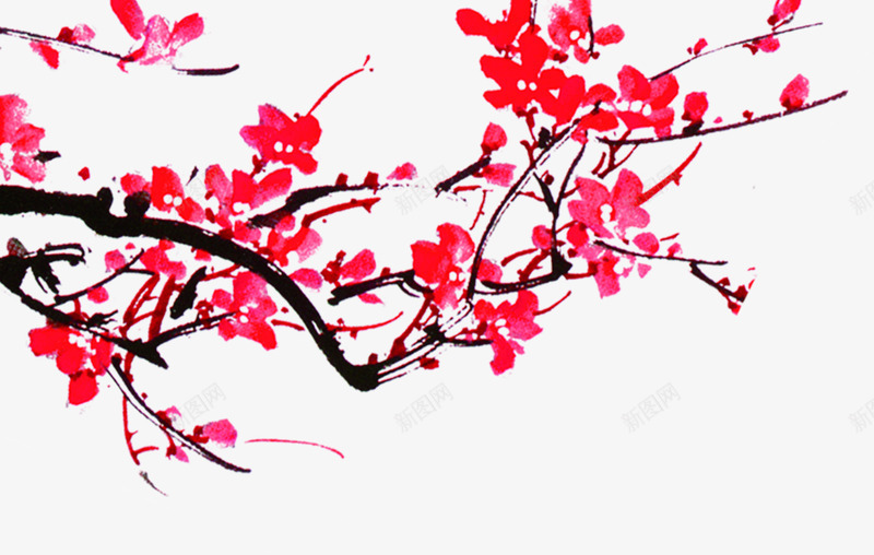 创意海报梅花涂鸦效果png免抠素材_88icon https://88icon.com 创意 效果 梅花 海报 涂鸦