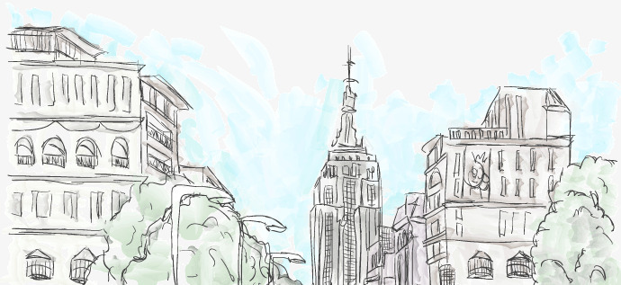 水彩绘城市风景bannerpng免抠素材_88icon https://88icon.com 楼房建筑城市水彩绿色城市欧洲城市