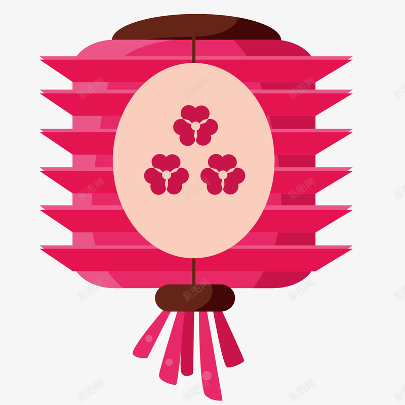 粉色可爱卡通梅花灯笼png免抠素材_88icon https://88icon.com 卡通 可爱 梅花 灯笼 粉色