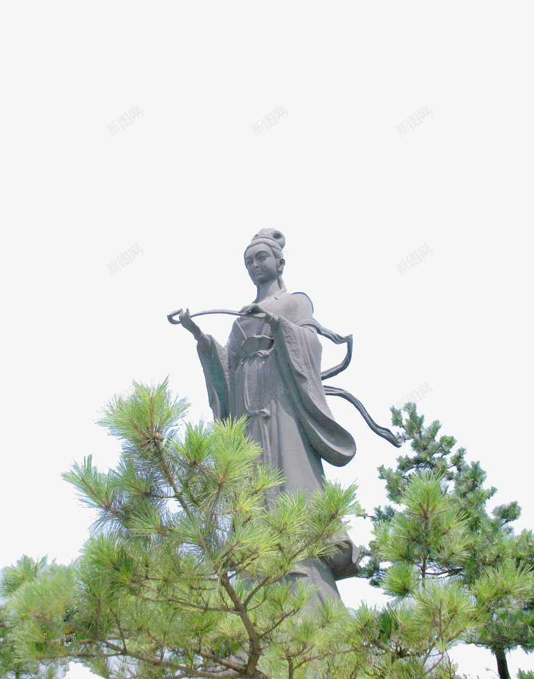 女娲雕像png免抠素材_88icon https://88icon.com 天空 女娲 松树 补天 风景