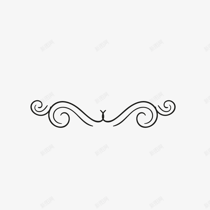 欧式简约分割线png免抠素材_88icon https://88icon.com 欧式黑色分割线 欧式黑色边框 欧洲边框 花纹箭头