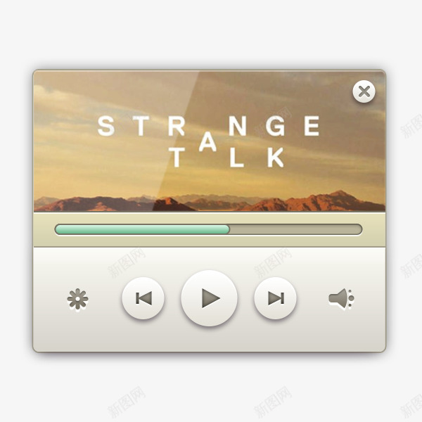 个性音乐播放器界面PSDpng免抠素材_88icon https://88icon.com 播放器 棕色 音乐 风景