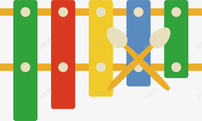 彩色的木琴矢量图ai免抠素材_88icon https://88icon.com 乐器 彩色 抽象 木棒 木琴 简谱 音乐 矢量图