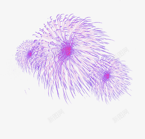 紫色放射性烟花png免抠素材_88icon https://88icon.com 放射性 烟花 紫色