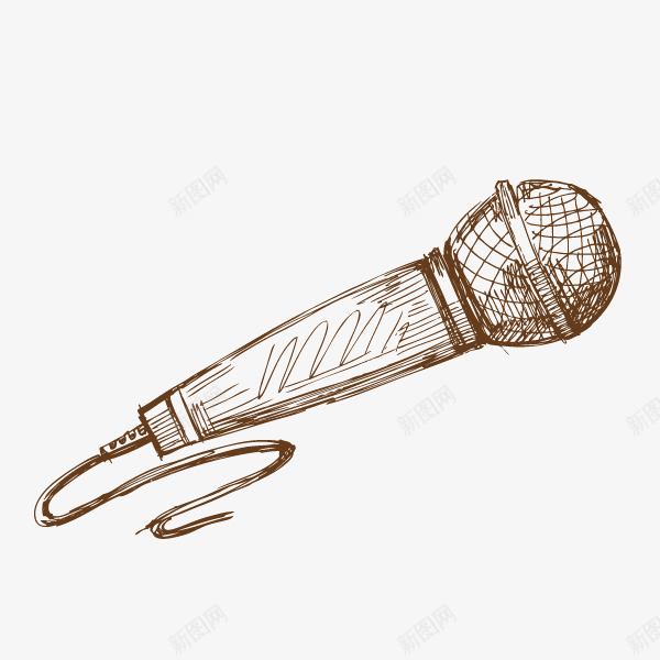 音乐麦克风线条单色手绘png免抠素材_88icon https://88icon.com 单色 手绘 线条 音乐 麦克风