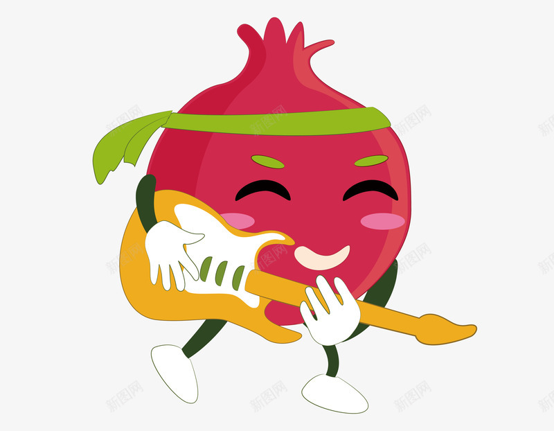 卡通石榴水果矢量图ai免抠素材_88icon https://88icon.com 300像素图 AI图免抠 卡通 大图免抠 手绘 石榴 高清免抠 矢量图