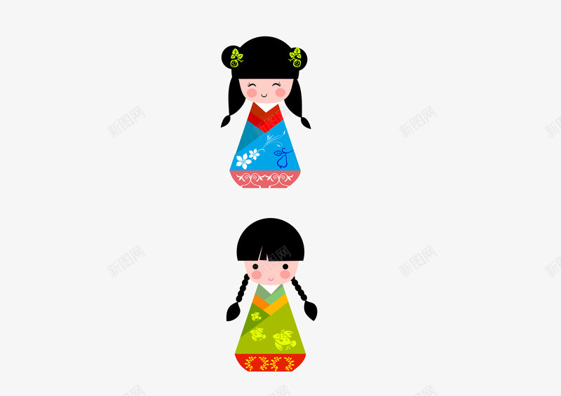 可爱的穿着和服的小娃娃png免抠素材_88icon https://88icon.com 两个女孩子 卡通 和服 女孩子 小孩子 日本 日本小学生 简笔画