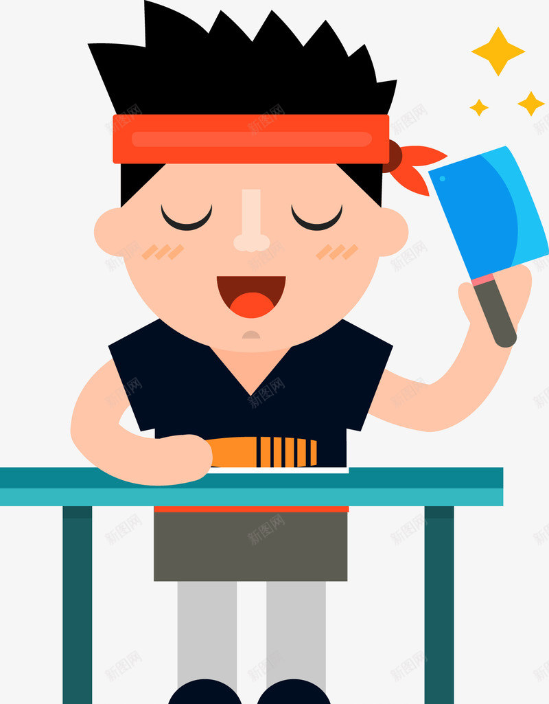 寿司店厨师png免抠素材_88icon https://88icon.com 主厨 寿司师傅 寿司店 日本美食 矢量素材