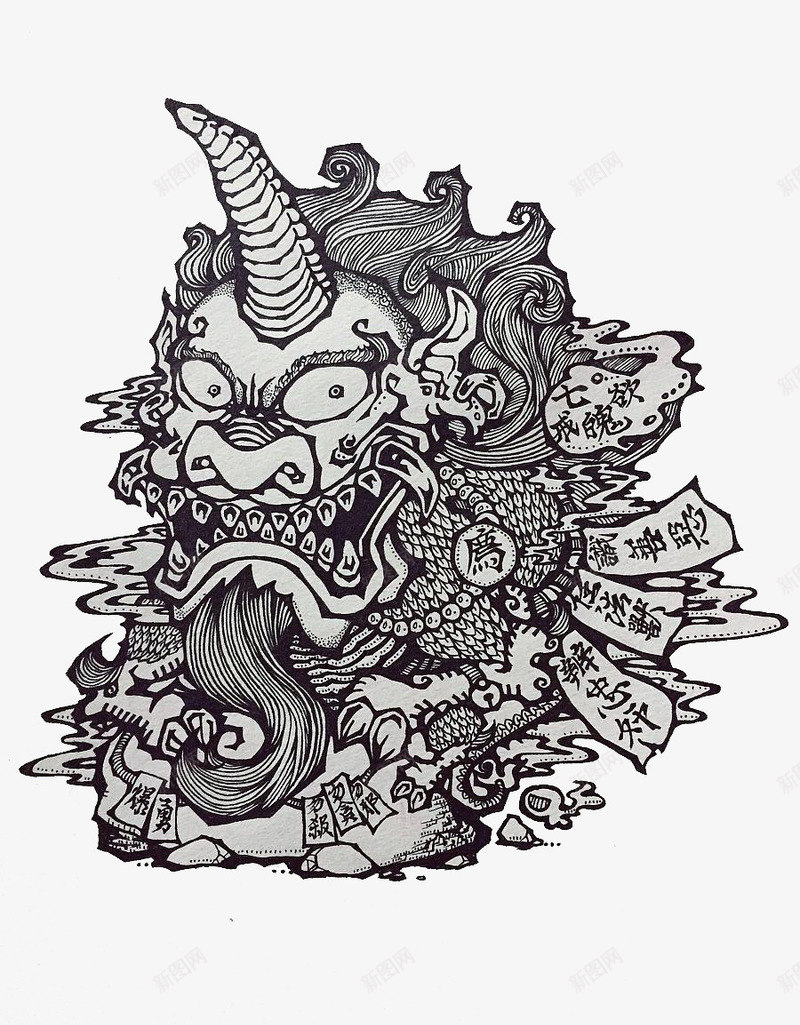 山海经古代神兽獬豸png免抠素材_88icon https://88icon.com 古代神兽 山海经 獬豸 獬豸手绘