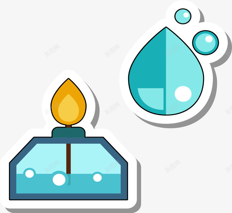 酒精灯水滴png免抠素材_88icon https://88icon.com 化验 医疗生物 卡通 水滴 矢量免费图片素材 科学实验 酒精灯