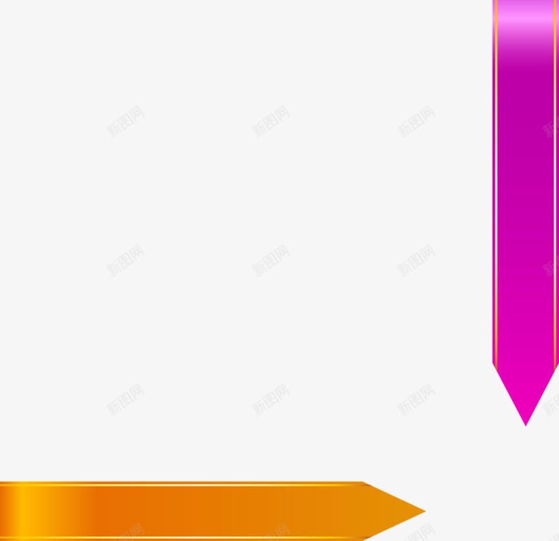 卡通手绘彩条png免抠素材_88icon https://88icon.com 紫色 蝴蝶结彩条 装饰礼物盒 金色