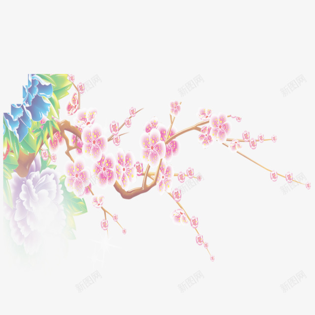 粉红色的清新花朵png免抠素材_88icon https://88icon.com 清新 粉红色 花朵