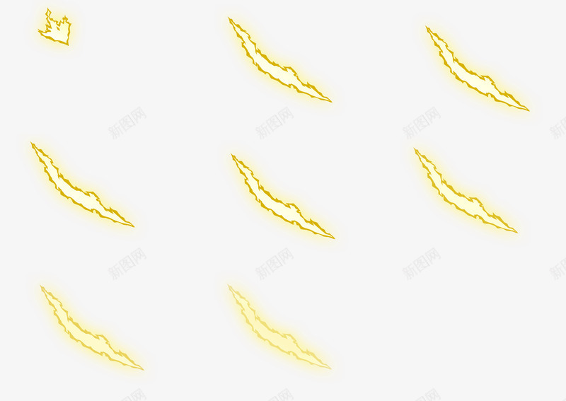 黄色裂痕特效png免抠素材_88icon https://88icon.com 割破 撕裂 游戏 燃烧 闪电