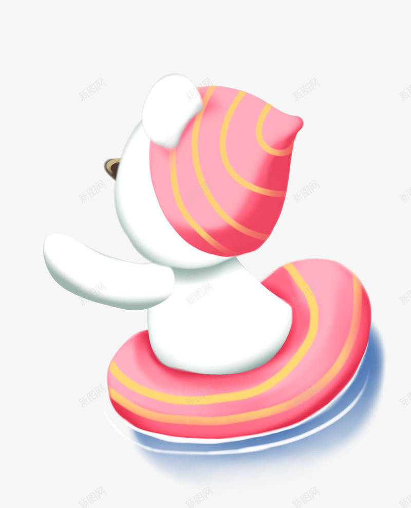 卡通手绘小熊游泳png免抠素材_88icon https://88icon.com 可爱 婴儿游泳馆 手绘小熊 游泳 游泳圈 粉红色