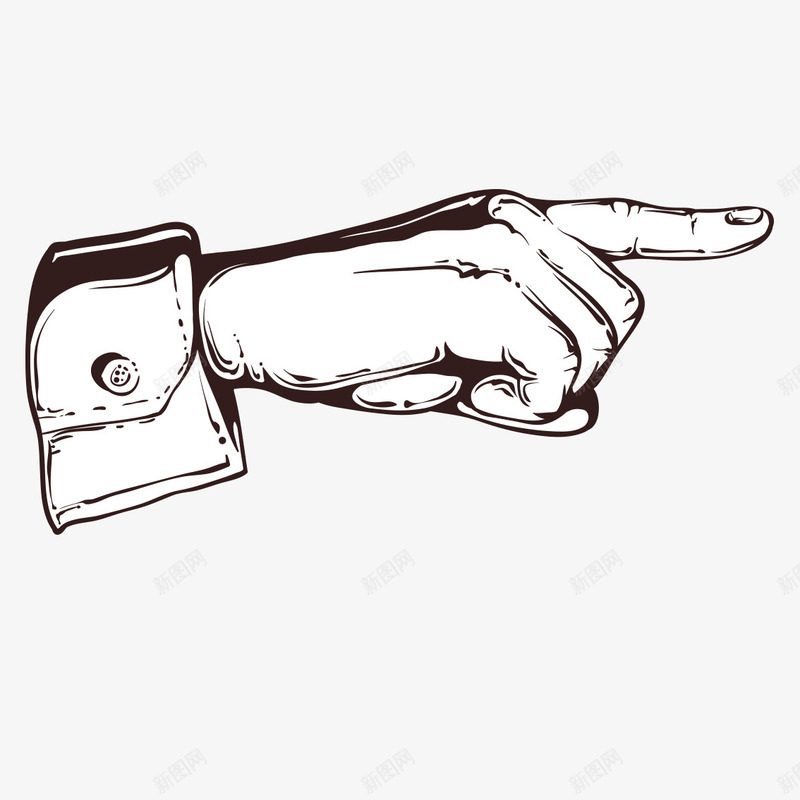 一阳指拉手png免抠素材_88icon https://88icon.com 手势 手指 拉拉手 摆手 点指