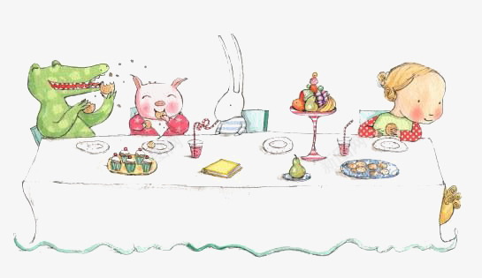 动物聚餐png免抠素材_88icon https://88icon.com 兔子 动物 卡通 手绘 拟人 插画 聚会 聚餐 鳄鱼