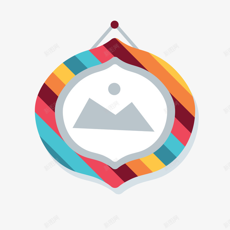 条纹彩色相框png免抠素材_88icon https://88icon.com 卡通图案 彩色 挂饰 条纹 相框边框 矢量图案