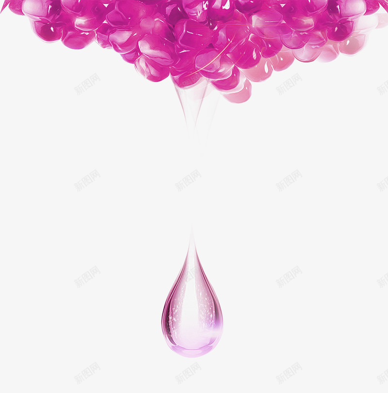 粉色小清新花瓣水滴装饰图案png免抠素材_88icon https://88icon.com 免抠PNG 小清新 水滴 粉色 花瓣 装饰图案