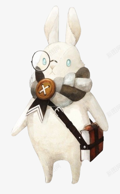 戴眼镜的兔子玩偶png免抠素材_88icon https://88icon.com 兔子 戴眼镜 玩偶 纽扣