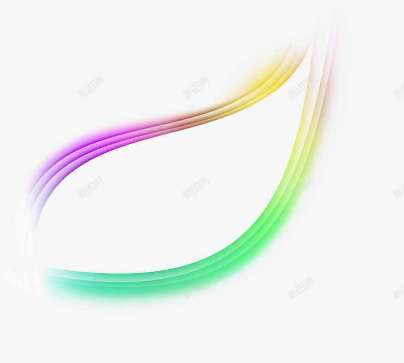 绚丽彩色分层线条png免抠素材_88icon https://88icon.com 分层 彩色 线条 绚丽