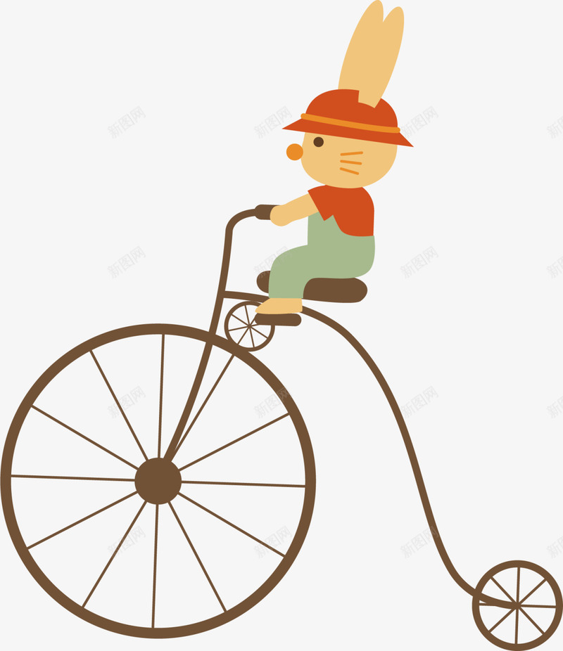 儿童节可爱自行车兔子png免抠素材_88icon https://88icon.com 6月1号 儿童节 六一节 单车兔子 可爱兔子 玩耍 童趣