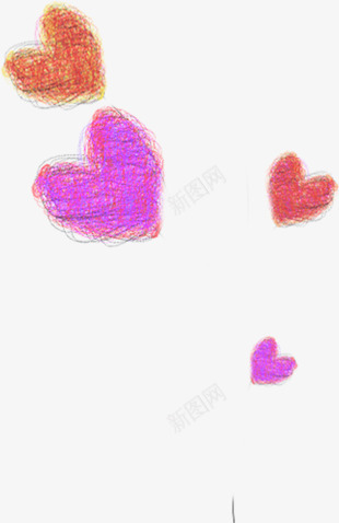 手绘粉红色线条爱心装饰png免抠素材_88icon https://88icon.com 爱心 粉红色 线条 装饰