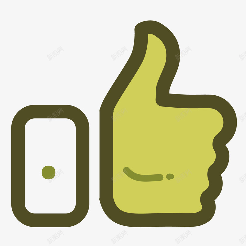 黄色点赞手势png免抠素材_88icon https://88icon.com PNG 大拇指 点赞 黄色