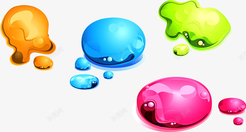炫彩水滴png免抠素材_88icon https://88icon.com 水滴 水珠 滴水 炫彩 露水 露珠