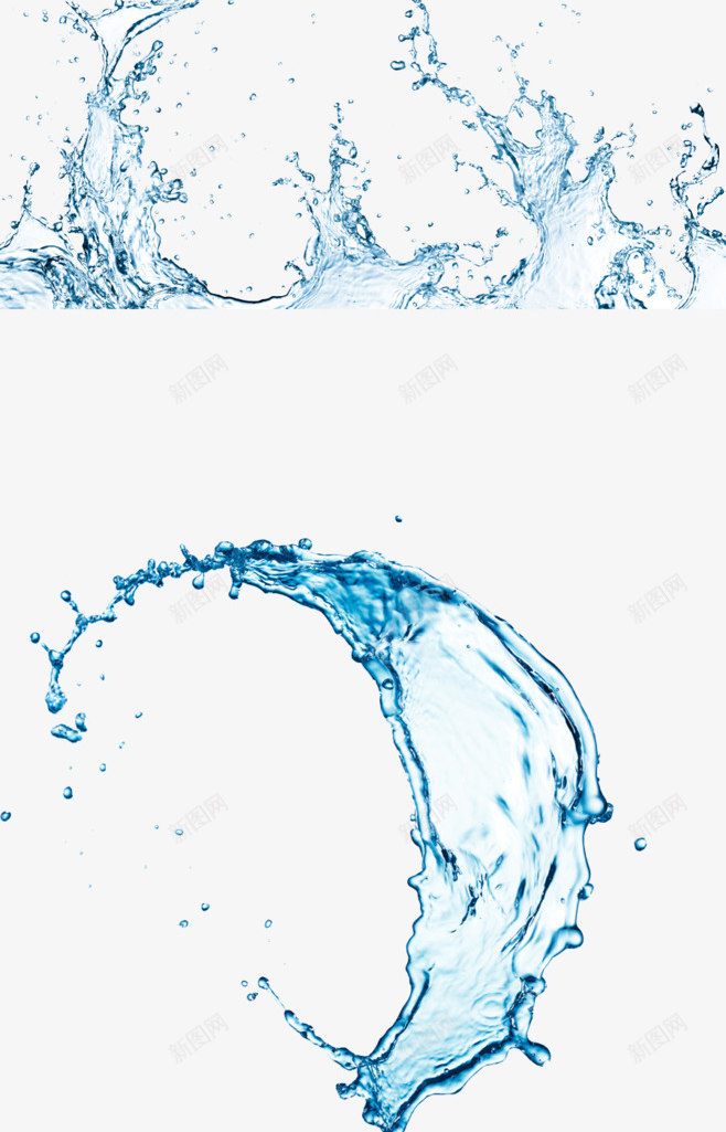 现代蓝色水滴泼洒效果多图png免抠素材_88icon https://88icon.com 多图 水滴 水质 泼洒 蓝色