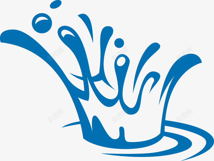 手绘蓝色水滴波纹图案png免抠素材_88icon https://88icon.com 图案 手绘 水滴 波纹 蓝色