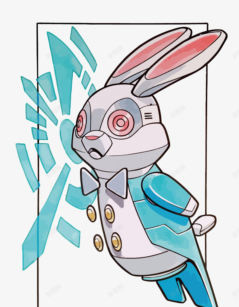 机械兔子png免抠素材_88icon https://88icon.com 兔子 未来科技 机器 机械 科幻 科技