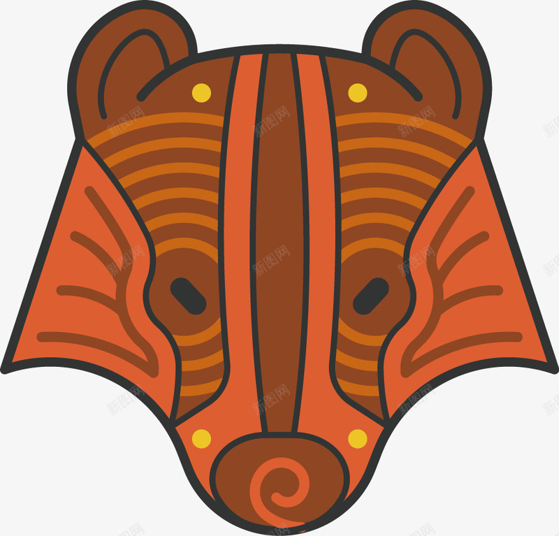 部落动物收藏矢量图ai免抠素材_88icon https://88icon.com 丰富多彩 兔子 印度 松鼠 熊 狐狸 狮子 猪 猫头鹰 虎 装饰 部落动物收藏 面 鹿 矢量图