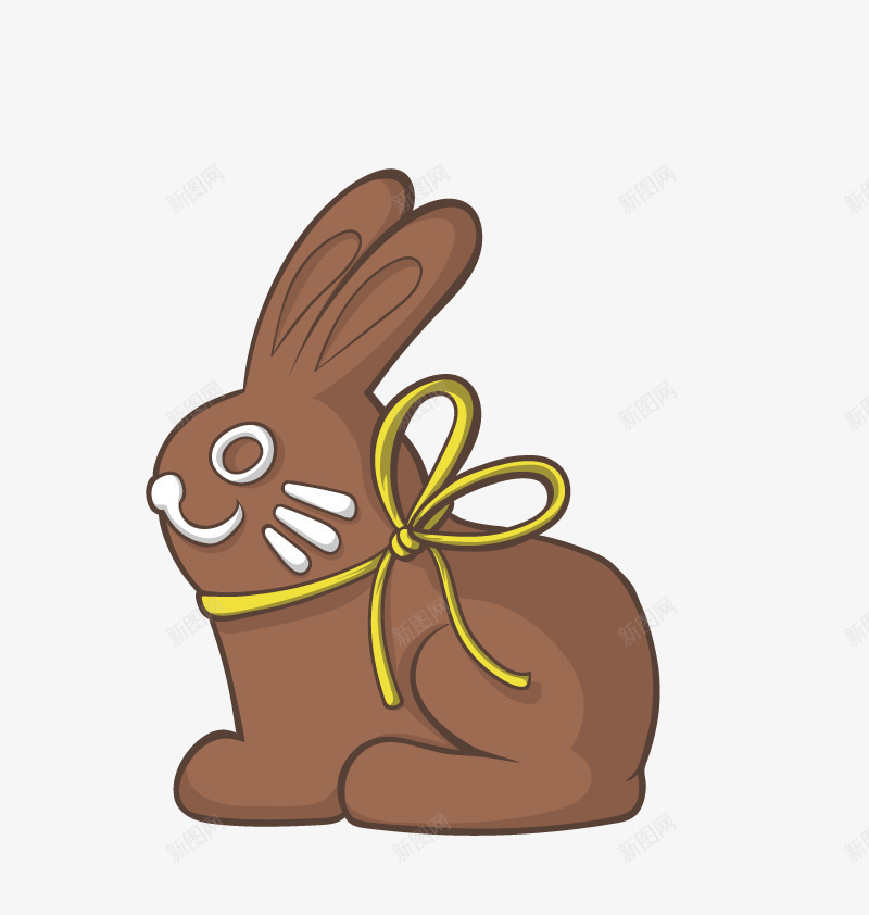兔子吉祥物png免抠素材_88icon https://88icon.com 兔子饼干 复活节免费PGN素材 蝴蝶结 黄色