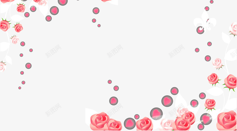 简约花朵背景png免抠素材_88icon https://88icon.com 免费 玫瑰 简约 粉红