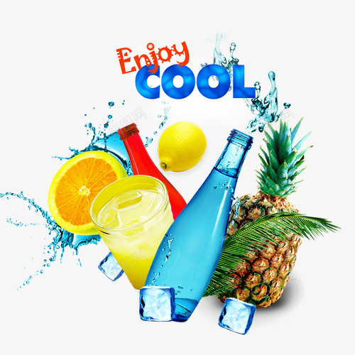 夏日元素psd免抠素材_88icon https://88icon.com 冰块 啤酒饮料 夏季 夏季元素 夏日元素 杯子 柠檬 水珠 水花 菠萝 饮料