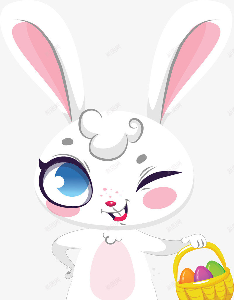 复活节篮子小兔子矢量图ai免抠素材_88icon https://88icon.com 复活节 复活节彩蛋 复活节篮子 小兔子 小白兔 矢量png 矢量图