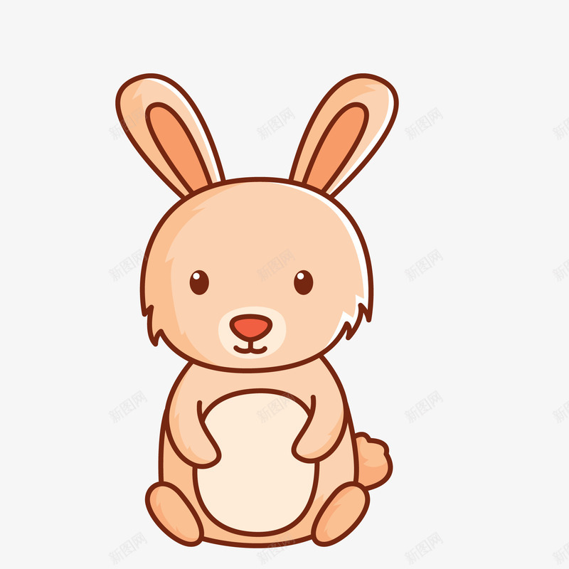 可爱坐姿动物矢量图ai免抠素材_88icon https://88icon.com 动物 卡通 可爱 大自然 小兔子 手绘 森林 矢量图