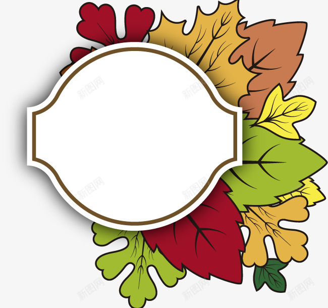 秋季枫叶促销对话框png免抠素材_88icon https://88icon.com 促销框 对话框 文本框 枫叶 秋季