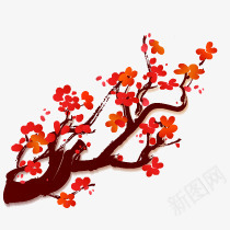 手绘水彩梅花绘画png免抠素材_88icon https://88icon.com 梅花 水彩 绘画