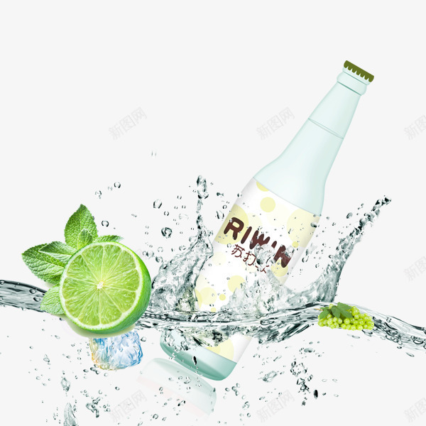 艺术水滴喷溅png免抠素材_88icon https://88icon.com 冰块 宣传海报装饰 果汁 柠檬 橙子 饮品