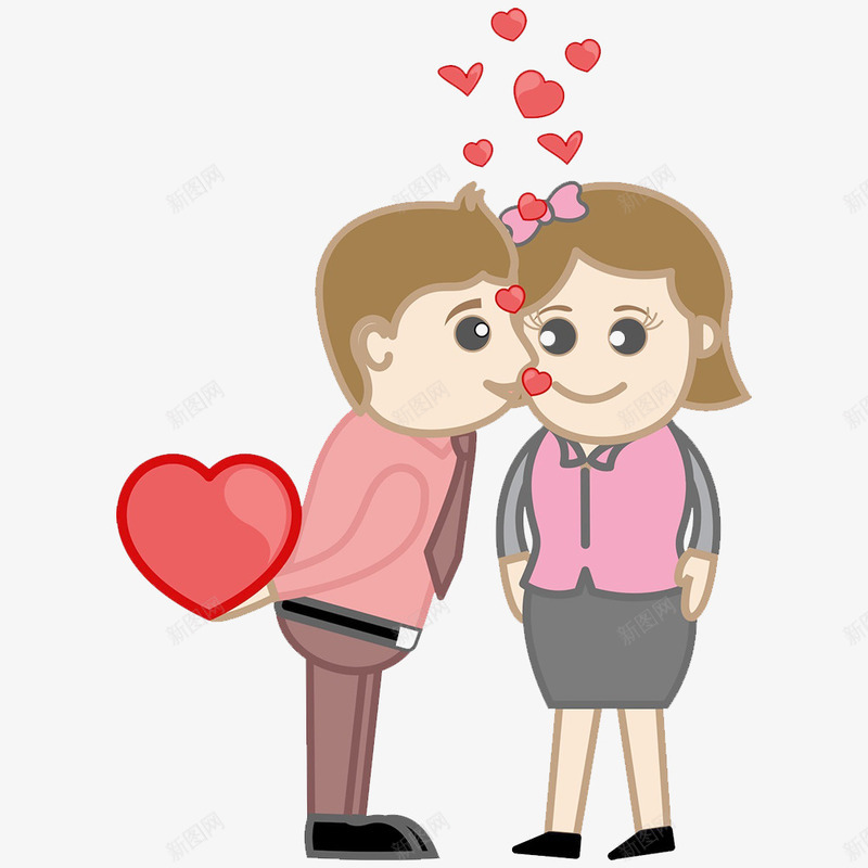 卡通亲吻的男女朋友PSD分层psd免抠素材_88icon https://88icon.com 亲亲 亲吻对方 示爱 表达方式 飞吻 飞吻示爱 飞吻表情