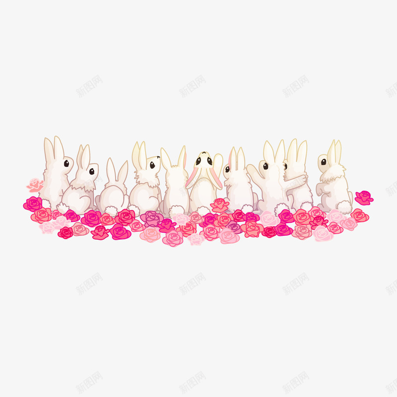 卡通手绘一群可爱兔子图矢量图eps免抠素材_88icon https://88icon.com 一群 免抠图PNG 兔子 卡通 可爱 手绘 矢量卡通手绘一群可爱兔子免抠图PNG免费下载 矢量图